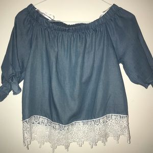 Fashion nova faux denim dress top